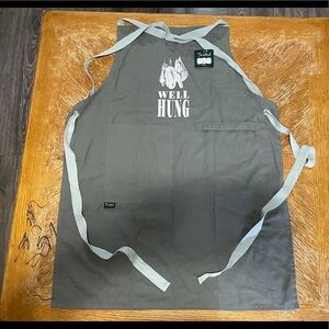 “Well Hung” Apron Twisted Wares Gray NWT